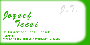 jozsef tecsi business card
