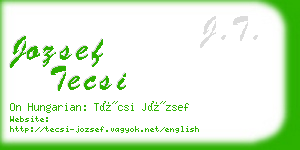 jozsef tecsi business card